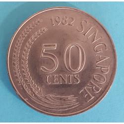 Singapur 50 cents 1982