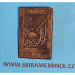 Odznak - Den brannosti - 15. VII. 1937 - V lázních Poděbradech
