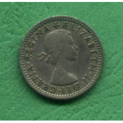 Anglie 6 (six) pence Elizabeth II. 1954 EFCT - CuNi