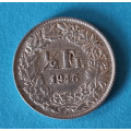 Švýcarsko - 1/2 frank 1946 B - Ag
