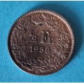Švýcarsko - 1/2 frank 1956 B - Ag