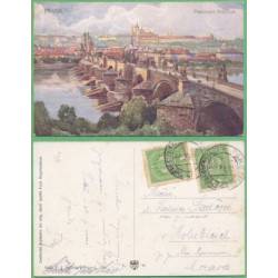 Praha - Karlův most - prošlá 1917