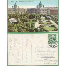 Wien - K. k. Hofmuseen und Volksgarten - prošlá1910