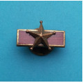 ČSSR - Bronzová klopová miniatura k bronzové medaili řádu 25.února III.třídy 1949, N-117  