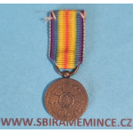 Závěsná fraková miniatura na stuze - Mezispojenecká medaile Vítězství - Belgická verze - 14mm