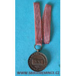 Národní Garda - Fraková miniatura medaile DOK Za věrné služby, medaile za XX služebních let - civilní skupina