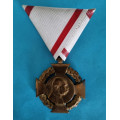 R-U FJI medaile - vyznamenání FJI -JUBILEJNÍ KŘÍŽ 1848-1908 - původní celuoidová stuha - velmi vzácná stuha