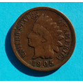 USA - 1 ( one ) cent 1905 indián - Indian Head
