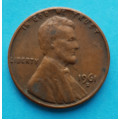 1 (one) cent Lincoln 1961D - Cu