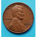 1 (one) cent Lincoln 1963D - Cu