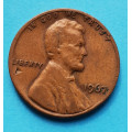 1 (one) cent Lincoln 1967 - Cu
