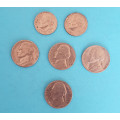 1 (one) dime a 5 ( five ) cent - celkem 6 ks