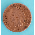 USA - 1 ( one ) cent 1864 indián