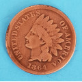 USA - 1 ( one ) cent 1864 indián - Indian Head 