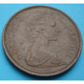 Anglie 2 new pence Elizabeth II. 1971 - Cu
