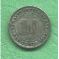 Streits Settlements 10 cents Georg V. 1919 - Ag