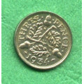 Anglie 3 pence Georgius V. 1934 C - Ag