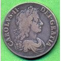 Anglie - Silver Crown - koruna 1671 Karel II. - vzácný - RR