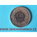 Švýcarsko - 1 frank 1989