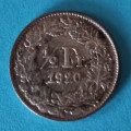 Švýcarsko - 1/2 frank 1920 B - Ag